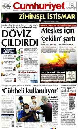 Cumhuriyet sayfa 1