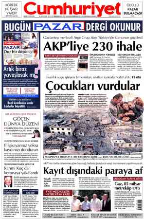 Cumhuriyet sayfa 1