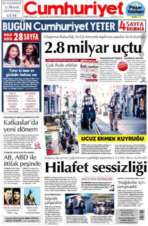 Cumhuriyet sayfa 1
