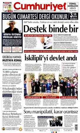 Cumhuriyet sayfa 1