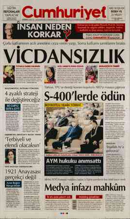 Cumhuriyet sayfa 1