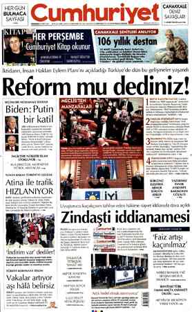  HER GÜN BULMACA SAYFASI >iğ'te PERŞEMBE 18 MART 2021 96. YIL SAYI: 34858 KURUCUSU YUNUS NADİ (1924-1945) BAŞYAZARLARI NADİR