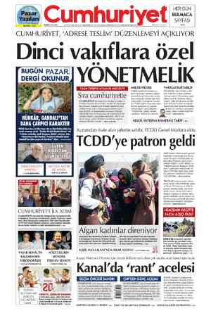Cumhuriyet sayfa 1