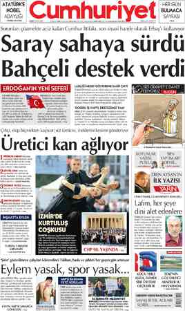 Cumhuriyet sayfa 1