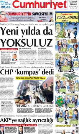  milli piyango TAM LİSTE >9'da CUMARTESİ 1 OCAK 2022 97. YIL SAYI: 35147 KURUCUSU YUNUS NADİ (1924-1945) BAŞYAZARLARI NADİR