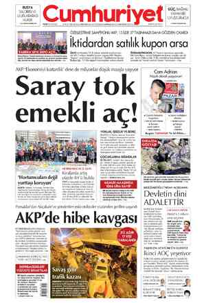 Cumhuriyet sayfa 1