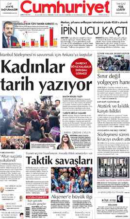  CHP AYM'YE BASVURMALIDIR » CEZMİ DOĞANER yazdı 2'de CUMA 29 NİSAN 2022 97. YIL SAYI: 35265 KURUCUSU YUNUS NADİ (1924-1945)