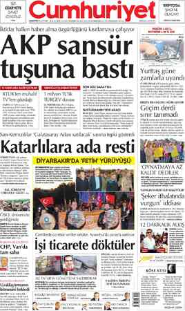  SİZİ CİDDİYET'E DAVET EDİYORUZ >9'da CUMARTESİ 28 MAYIS 2022 — 88.YIL SAYI: 35294 KURUCUSU YUNUS NADİ (1924-1945)...