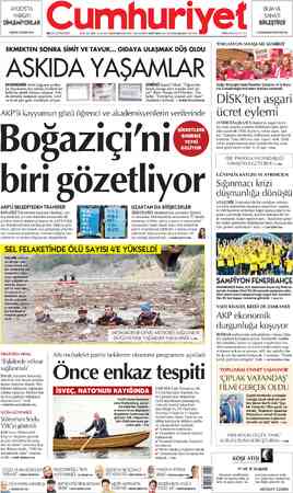 Cumhuriyet sayfa 1