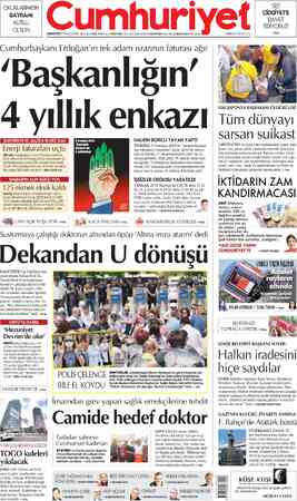 OKURLARIMIZIN BAYRAMI KUTLU OLSUN CUMARTESİ 9 TEMMUZ 2022 88. YIL SAYI: 35336 KURUCUSU YUNUS NADİ (1924-1945) BAŞYAZARLARI