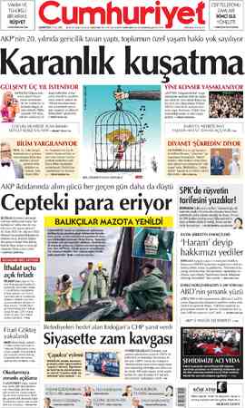 Cumhuriyet sayfa 1
