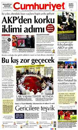 Cumhuriyet sayfa 1