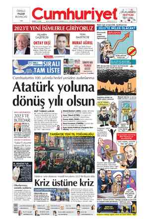  ODULLU OKURLARIMIZIN PAZAR ZArAr N BULMACASI KUTIARIZ >10'da PAZAR | OCAK 2023 98. YIL SAYI: 35512 KURUCUSU YUNUS NADİ...