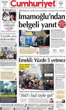 Cumhuriyet sayfa 1