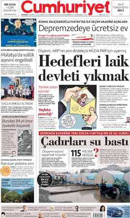  BİR OYUN — HİÇBİR ÖNEMİ YOK! » ÜNAL KARAHASAN 2'de ÇARŞAMBA 15 MART 2023 - 98.YIL SAYI: 35585 KURUCUSU YUNUS NADİ (1924-1945)