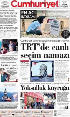 Cumhuriyet sayfa 1