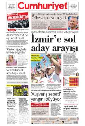  TOPRAĞIN ZİYNETİ AĞAÇLAR > SALİH ÖZBARAN 2'de Cumhuriyet PAZARTESİ 31 TEMMUZ 2023 — 99.YIL SAYI: 35723 KURUCUSU YUNUS NADİ