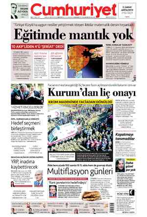 Cumhuriyet sayfa 1