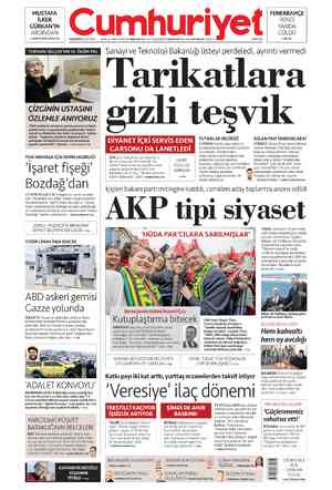 Cumhuriyet sayfa 1