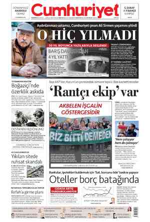  DONANMASIZ ANADOLU OLMAZ >.CAN ERENOĞLU 2'de PAZARTESİ 18 MART 2024 99. YIL SAYI: 35954 KURUCUSU YUNUS NADİ (1924-1945)...