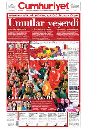Cumhuriyet sayfa 1