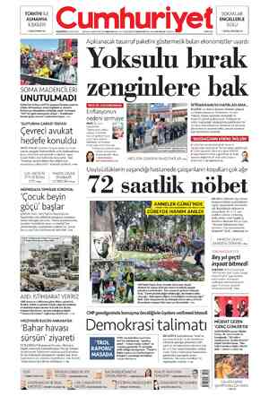 Cumhuriyet sayfa 1