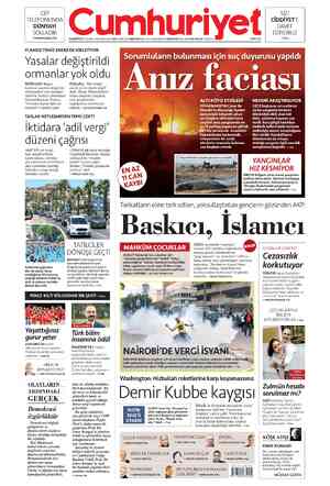  CEP TELEFONUNDA DÜNYAYI SOLLADIK > ŞEHRİBAN KIRAÇ 8'de CUMARTESİ 22 HAZİRAN 2024 100. YIL SAYI: 36050 KURUCUSU YUNUS NADİ...