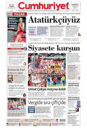 Cumhuriyet sayfa 1
