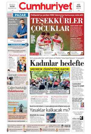  ÖDÜLLÜ PAZAR BULMACASI >Tlde PAZAR 7 TEMMUZ 2024 100. YIL SAYI: 36065 KURUCUSU YUNUS NADİ (1924-1945) BAŞYAZARLARI NADİR NADİ