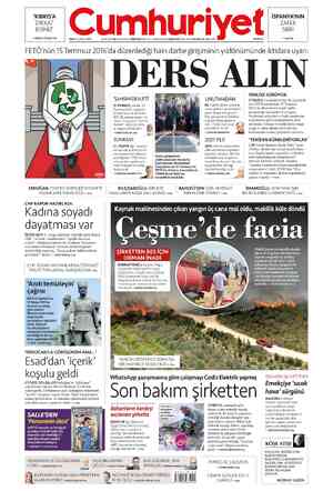 Cumhuriyet sayfa 1