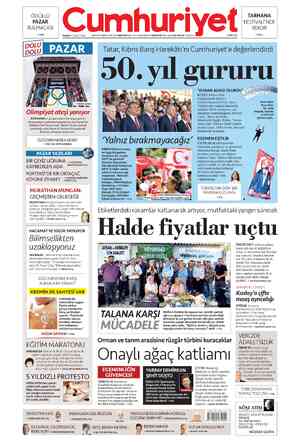  ÖDÜLLÜ PAZAR BULMACASI >11'de PAZAR 21 TEMMUZ 2024 Cumhuriyet 100. YIL SAYI: 36079 KURUCUSU YUNUS NADİ (1924-1945)...