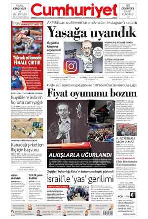 Cumhuriyet sayfa 1