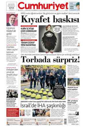 Cumhuriyet sayfa 1