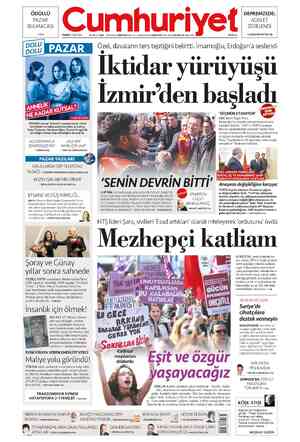 Cumhuriyet sayfa 1