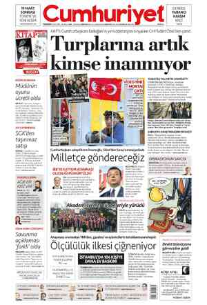  19 MART SONRASI TÜRKİYE VE YENİ RESİM » DOĞU SİLAHÇIOĞLU 2'de Cumhuri PERŞEMBE 27 MART 2025 - 100.YIL SAYI: 36328 - KURUCUSU