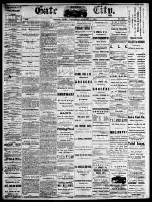 The Daily Gate City Newspaper January 7, 1869 kapağı