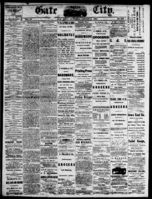 The Daily Gate City Newspaper January 9, 1869 kapağı