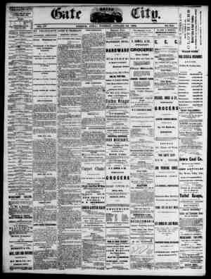 The Daily Gate City Newspaper January 12, 1869 kapağı