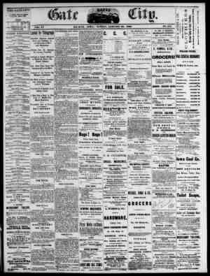 The Daily Gate City Newspaper January 24, 1869 kapağı