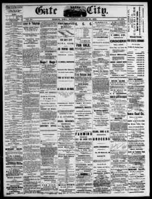 The Daily Gate City Newspaper January 30, 1869 kapağı