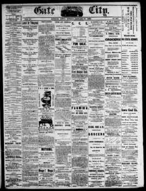 The Daily Gate City Newspaper January 31, 1869 kapağı