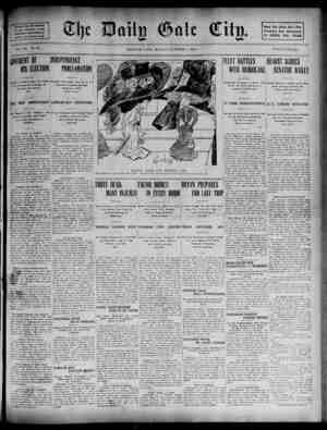 The Daily Gate City Newspaper October 5, 1908 kapağı