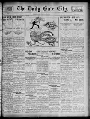 The Daily Gate City Newspaper October 6, 1908 kapağı