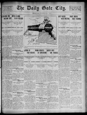 The Daily Gate City Newspaper October 7, 1908 kapağı