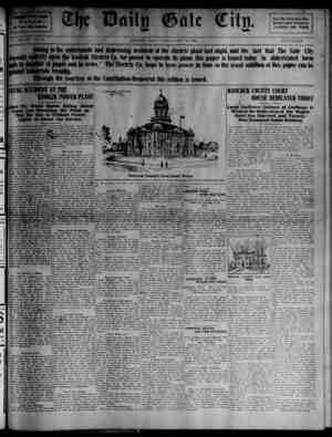 The Daily Gate City Newspaper October 20, 1908 kapağı