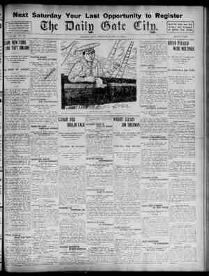 The Daily Gate City Newspaper October 28, 1908 kapağı