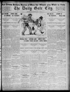 The Daily Gate City Newspaper October 29, 1908 kapağı