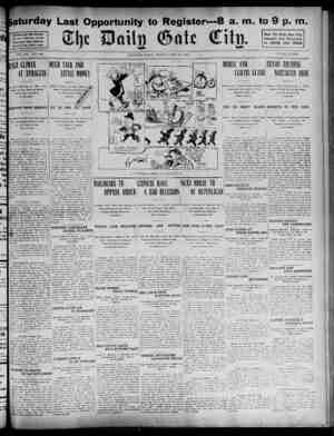 The Daily Gate City Newspaper October 30, 1908 kapağı