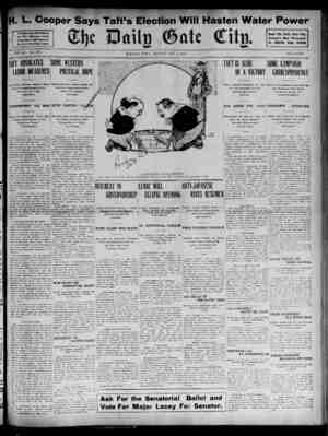 The Daily Gate City Newspaper November 2, 1908 kapağı