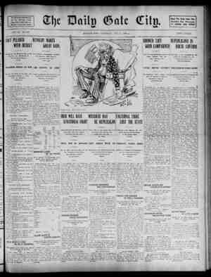 The Daily Gate City Newspaper November 5, 1908 kapağı